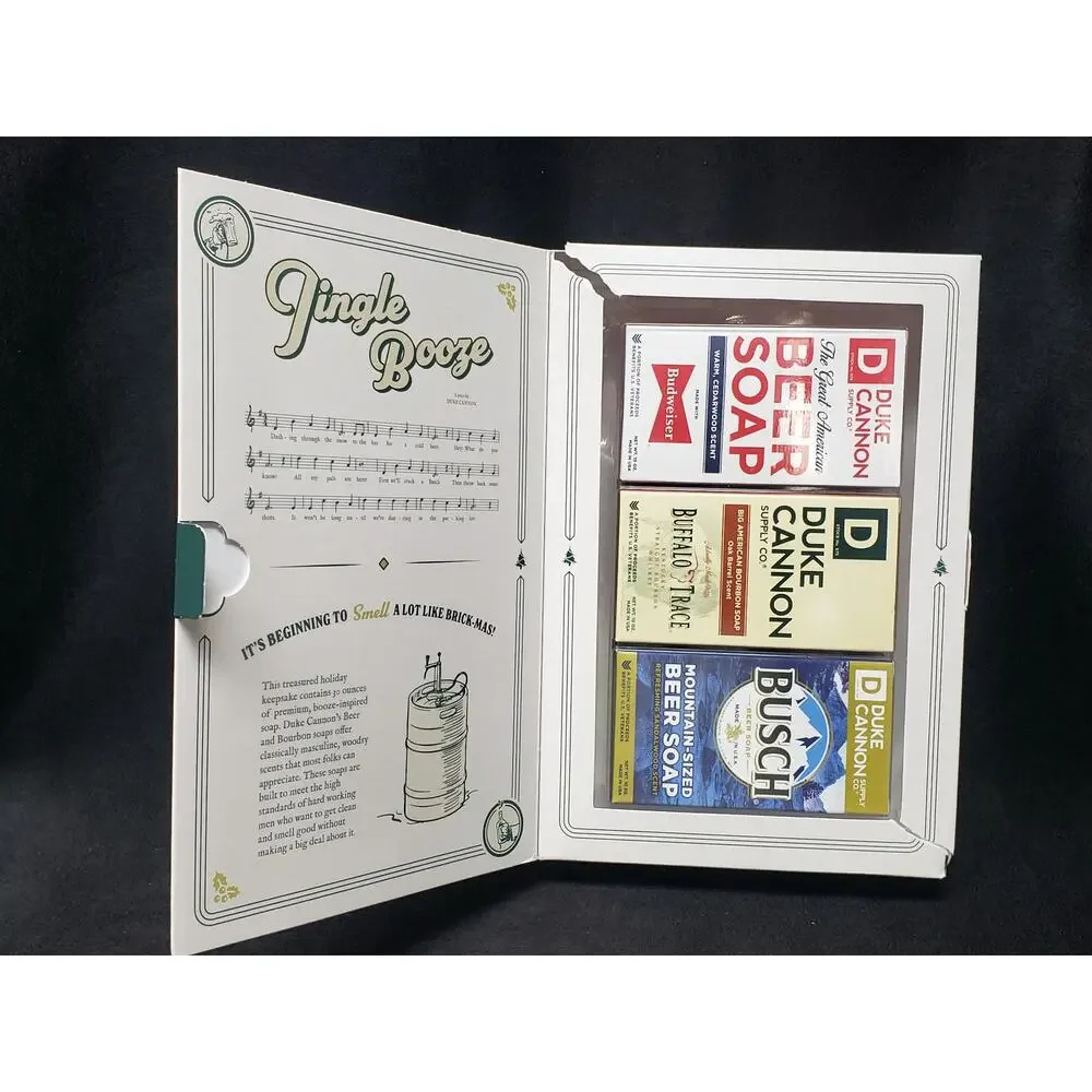 Duke Cannon Supply Jingle Booze Holiday Classics 3 Pack Beer Bar Soap Gift Set